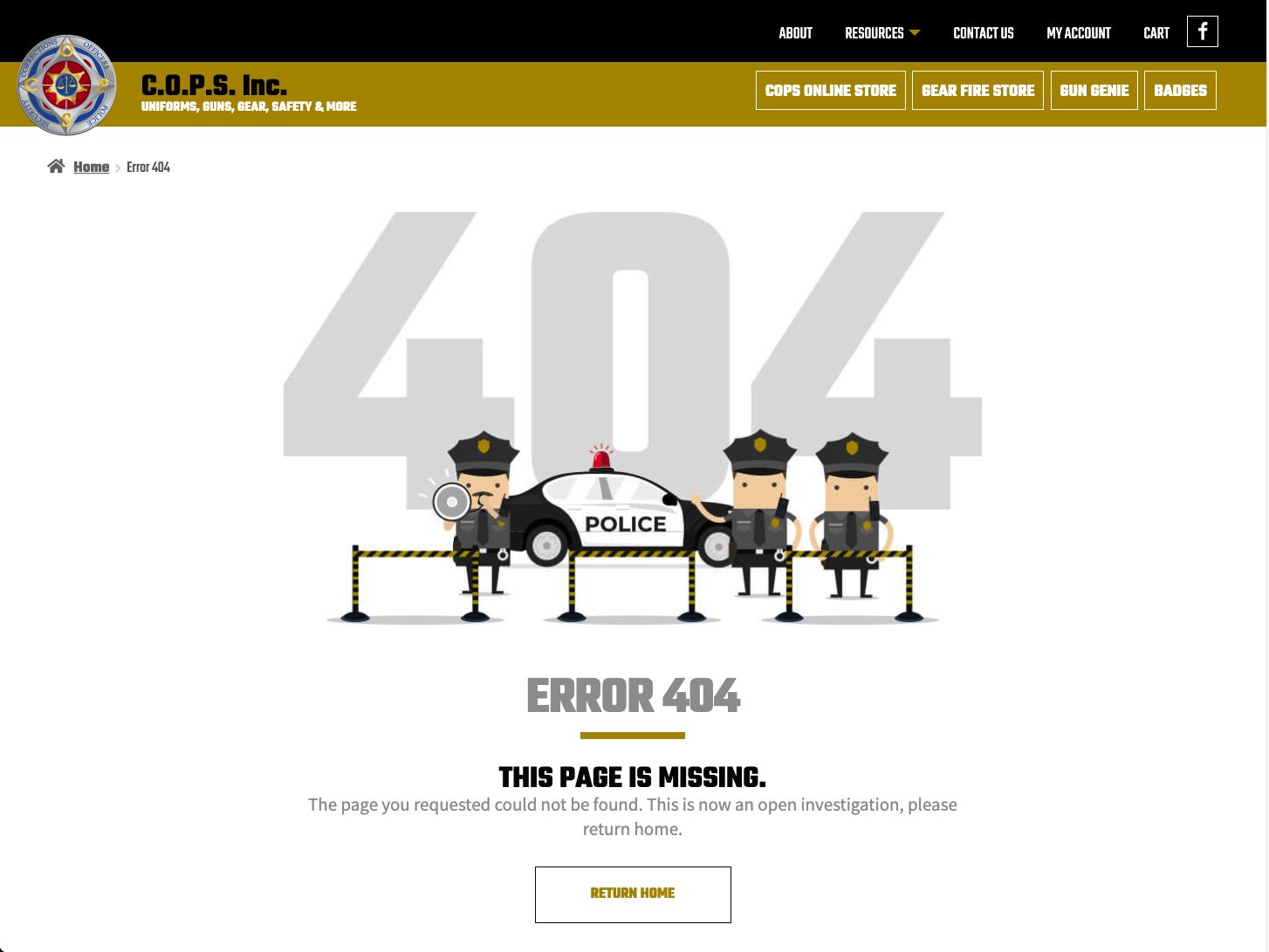 C.O.P.S. Inc. has a fun 404 page design including police and getting you where you need to go