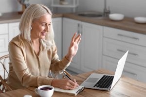 woman consulting on a remote job