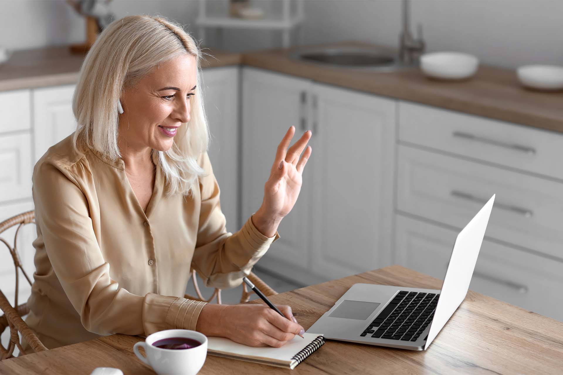 woman consulting on a remote job