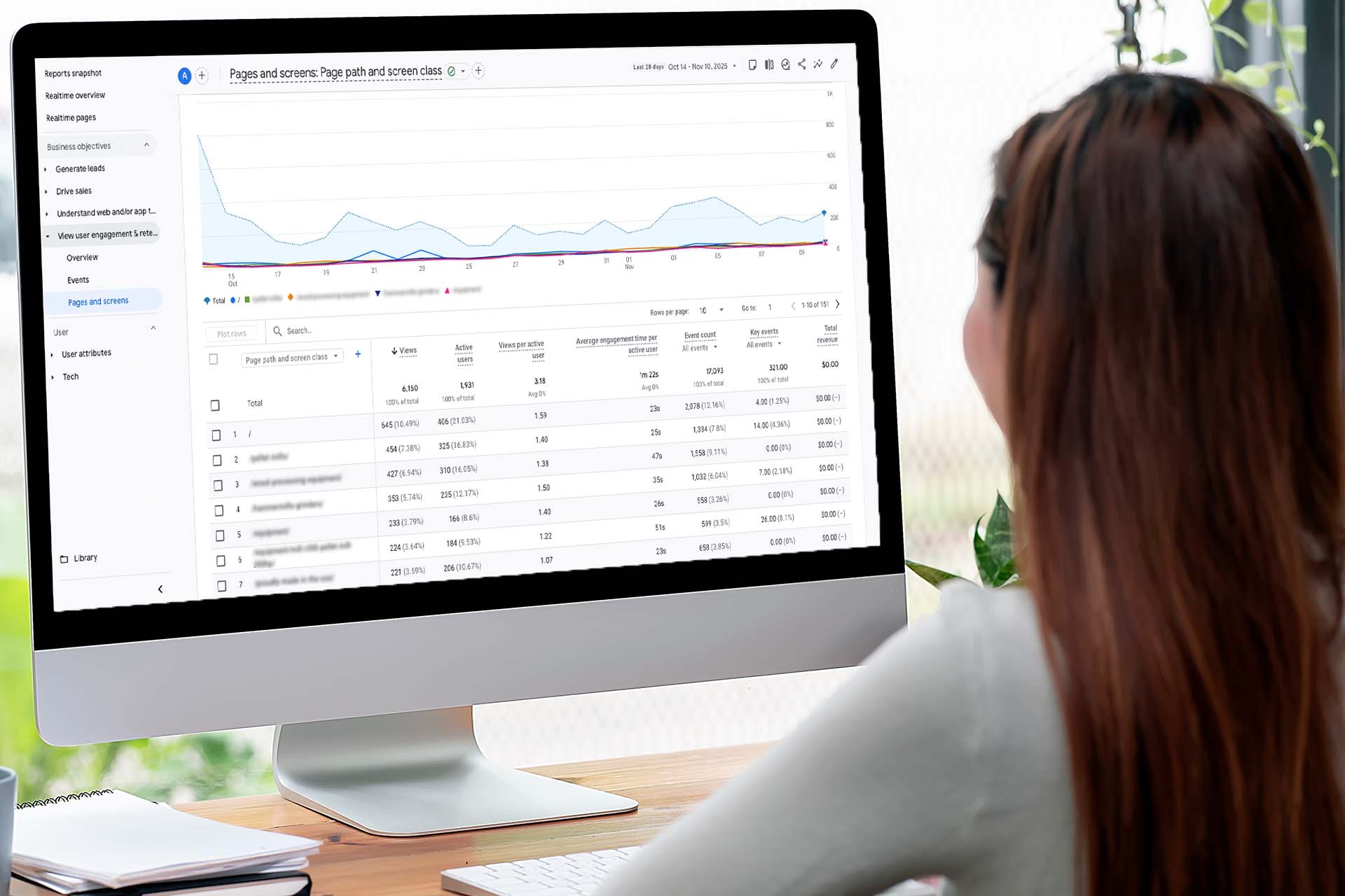 woman looking at screen