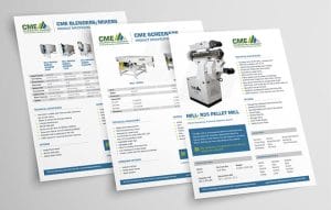 Printed flyer designed for trade show and manufacturing promotion
