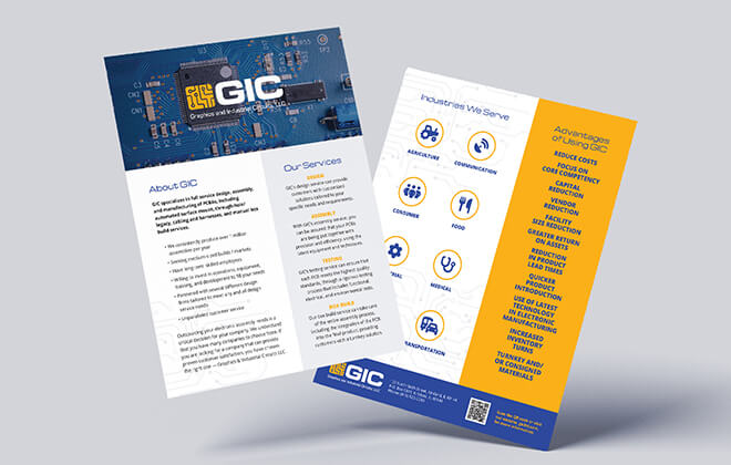 Award-winning brochure layout with custom graphics and photography