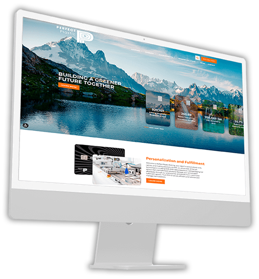 Image of the Perfect Plastics Printing website, developed by Green Closet Creative.